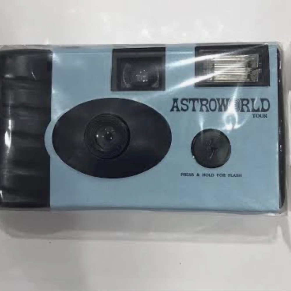 Travis Scott Astroworld Tour disposable blue camera, new inside wrapping , BNWT